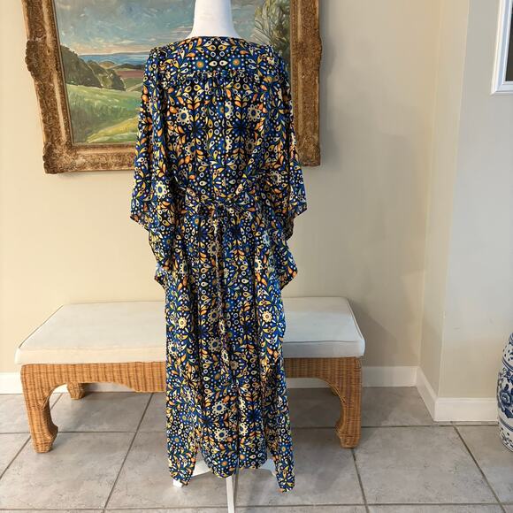 La DoubleJ Silk Kimono Caftan Dress Made In Italy With Mantero Dress - Picture 11 of 15
